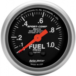 Autometer, Bränsletrycksmätare, 0 - 1 kg/cm2