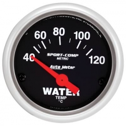 Autometer, Vattentemperaturmätare, 0 - 120 C