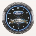 Neon klocka med Ford logga